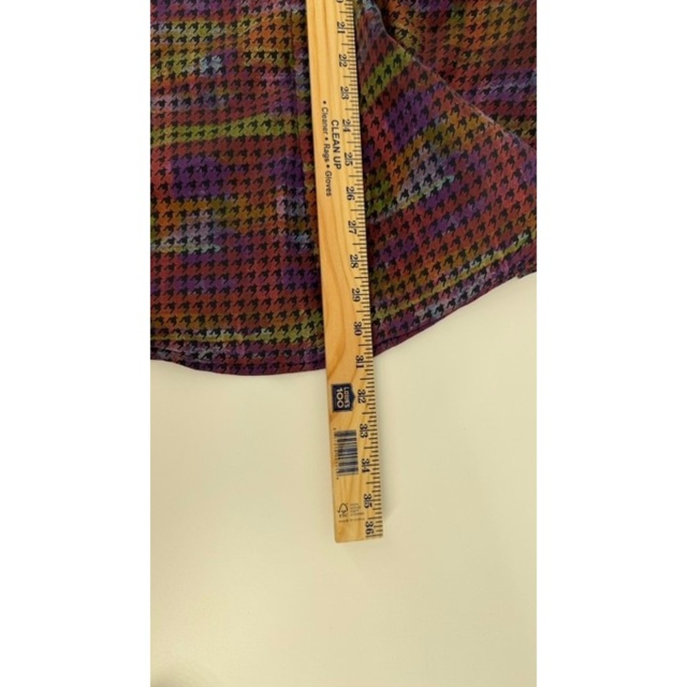 Robert Graham Flip Cuff Shirt Men XL Multicolor Houndstooth Abstract Art - Picture 11 of 14